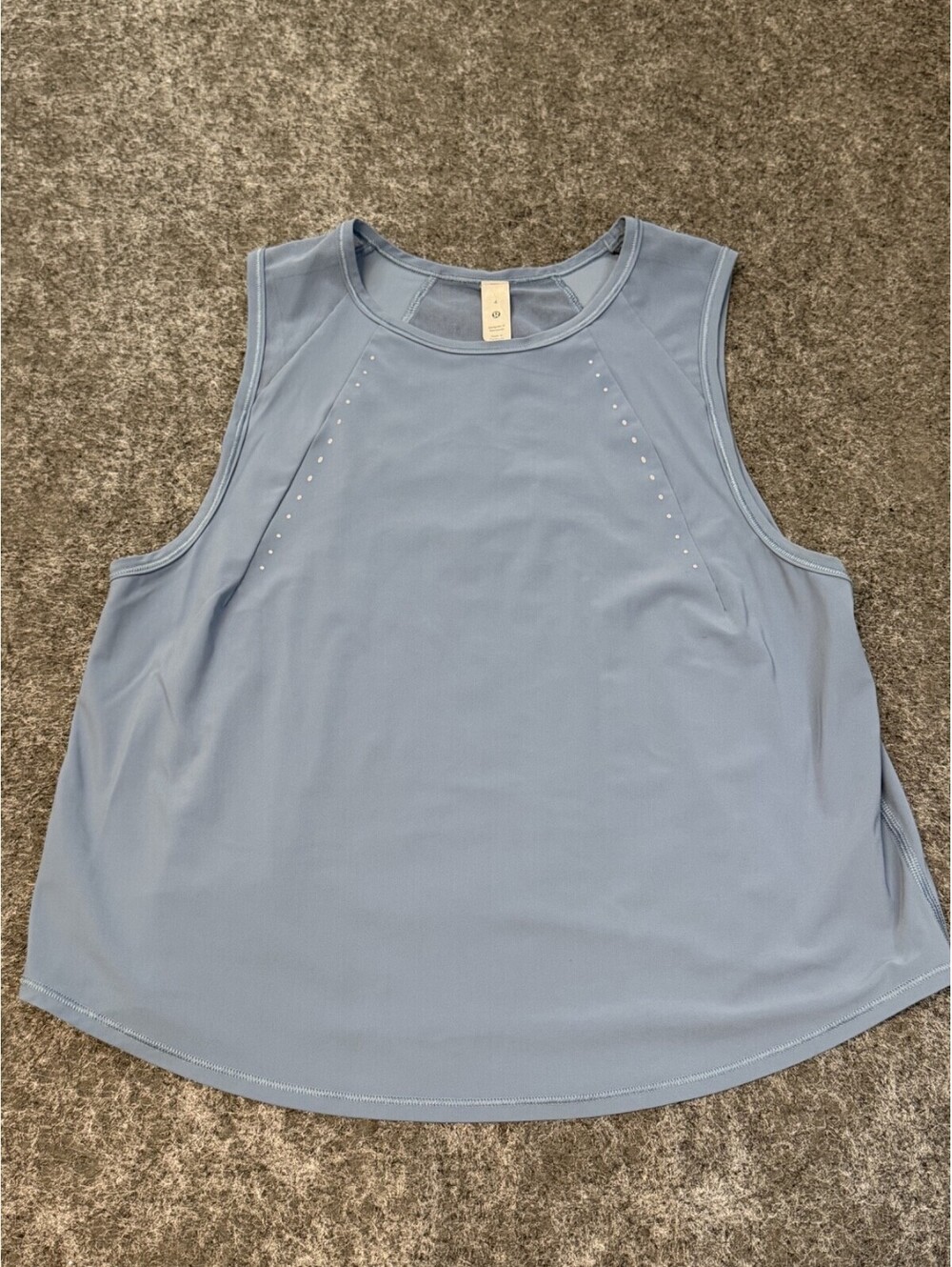 Lululemon Womens Sleeveless Athletic Tank Top Blue Size 4 Airflow
